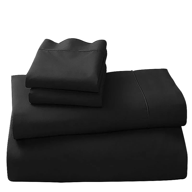 Black Cotton Microfibre 500tc 4pc King Sheet Set 3 Black Cotton Microfibre 500tc 4pc King Sheet Set