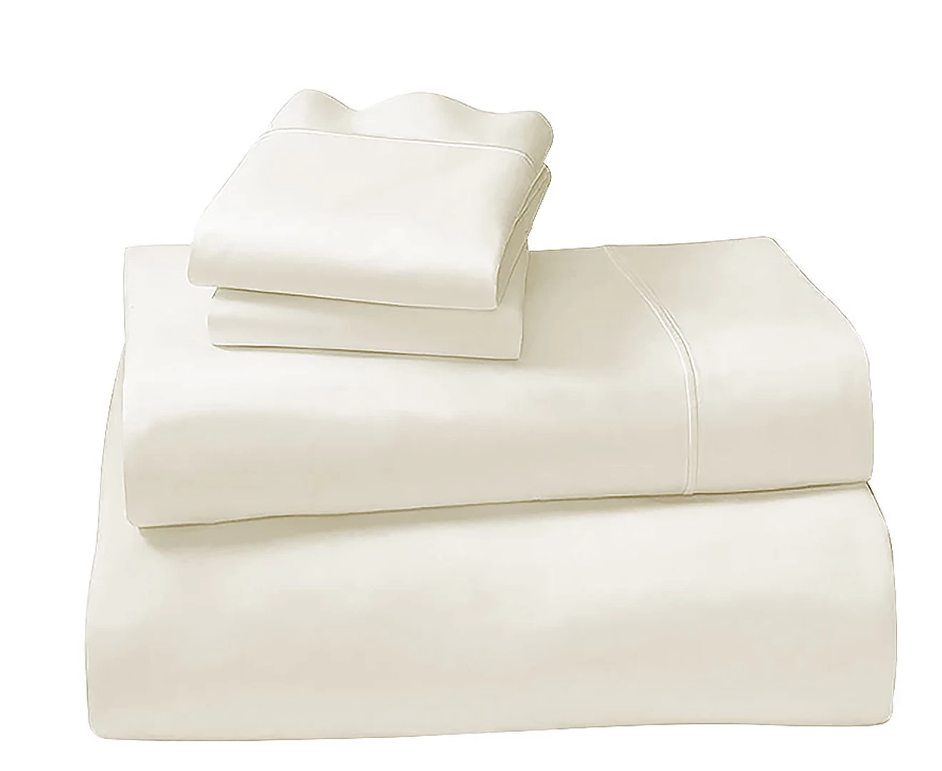 Cotton Microfibre 1000TC 4pc King Sheet Set - Ivory 3 Cotton Microfibre 1000TC 4pc King Sheet Set - Ivory