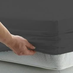 Cotton Microfibre 1000TC 4pc Queen Sheet Set - Pewter -Best Bedding Store cvc 10qs pew 3