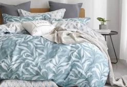100% Cotton Queen Size 3pcs Ackley Blue Quilt Cover Set