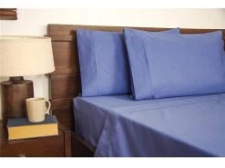 Queen Size 1900TC Cotton Rich Sheet Set (Blue Color)