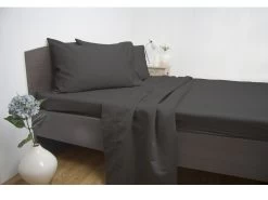 Queen Size 1900TC Cotton Rich Sheet Set (Charcoal Color)