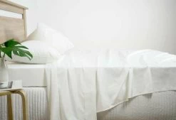 King Size 2500TC Cotton Rich Sheet Set (White Color)