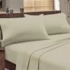 Single Size Egyptian Cotton Flannelette Sheet Set (Stone)