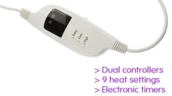 Polyester 9 Level Heated Settings Electric Blanket - King 11 Polyester 9 Level Heated Settings Electric Blanket - King -Best Bedding Store eBlankey control 1