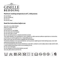 Giselle Bedding 3 Setting Fully Fitted Electric Blanket - King -Best Bedding Store eb poly mc k 06