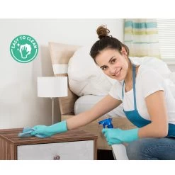 Artiss Bedside Table With Drawer - Grey & Walnut -Best Bedding Store furni g ind bside 01 wd 04