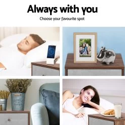 Artiss Bedside Table With Drawer - Grey & Walnut -Best Bedding Store furni g ind bside 01 wd 05