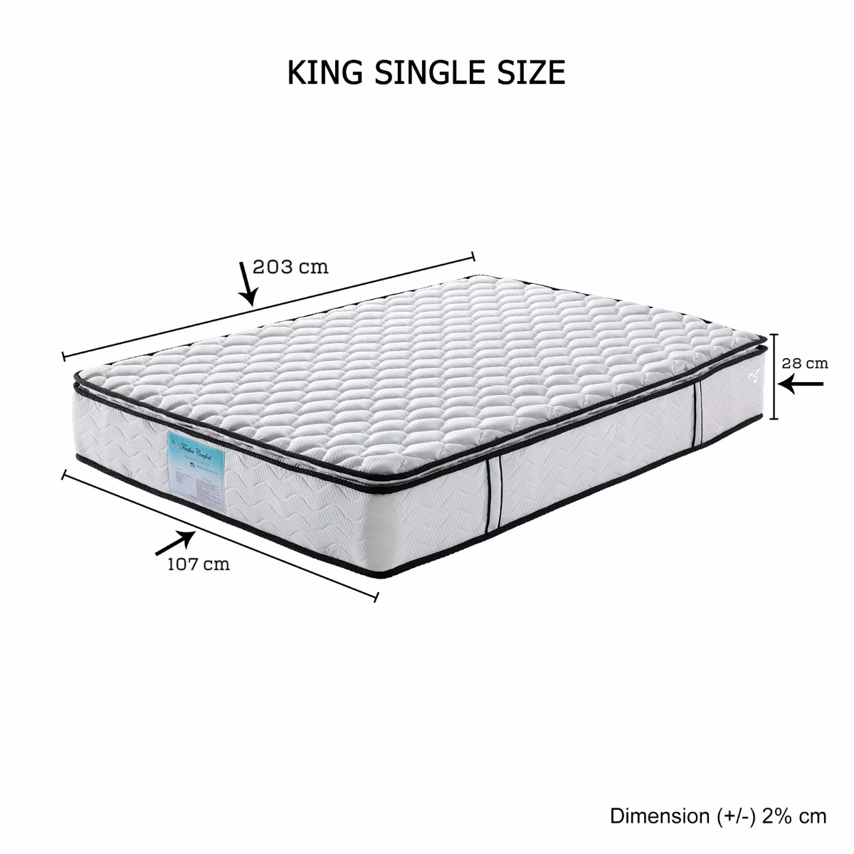 Latex Pillowtop Mattress King Single 7 Latex Pillowtop Mattress King Single - Image 5