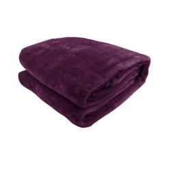 600GSM Large Double-Sided Faux Mink Blanket - Purple -Best Bedding Store mink mauve 2
