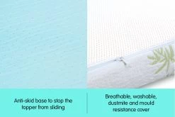 Cool GEL Memory Foam Mattress Topper - King Single -Best Bedding Store mts top gel Kgs f 4