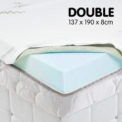 Cool GEL Memory Foam Mattress Topper - Double -Best Bedding Store mts top gel db 1