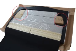 Albans Double Bed Frame Grey PU Leather Upholstered -Best Bedding Store packaging 1 6