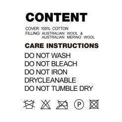 Giselle Bedding Single Size Merino Wool Duvet Quilt 18 Giselle Bedding Single Size Merino Wool Duvet Quilt -Best Bedding Store quilt merino 500 s 08