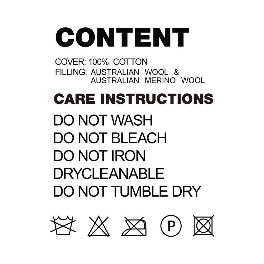 Giselle Bedding Single Size Merino Wool Duvet Quilt 10 Giselle Bedding Single Size Merino Wool Duvet Quilt - Image 9