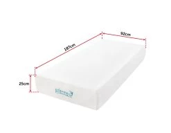 Palermo Single 25cm Gel Memory Foam Mattress - Dual-Layered - CertiPUR-US Certified -Best Bedding Store v63 821921 06 3
